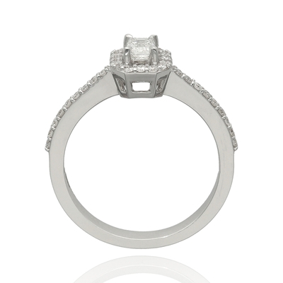 Fehér arany gyűrű 52-es méret (B51626)